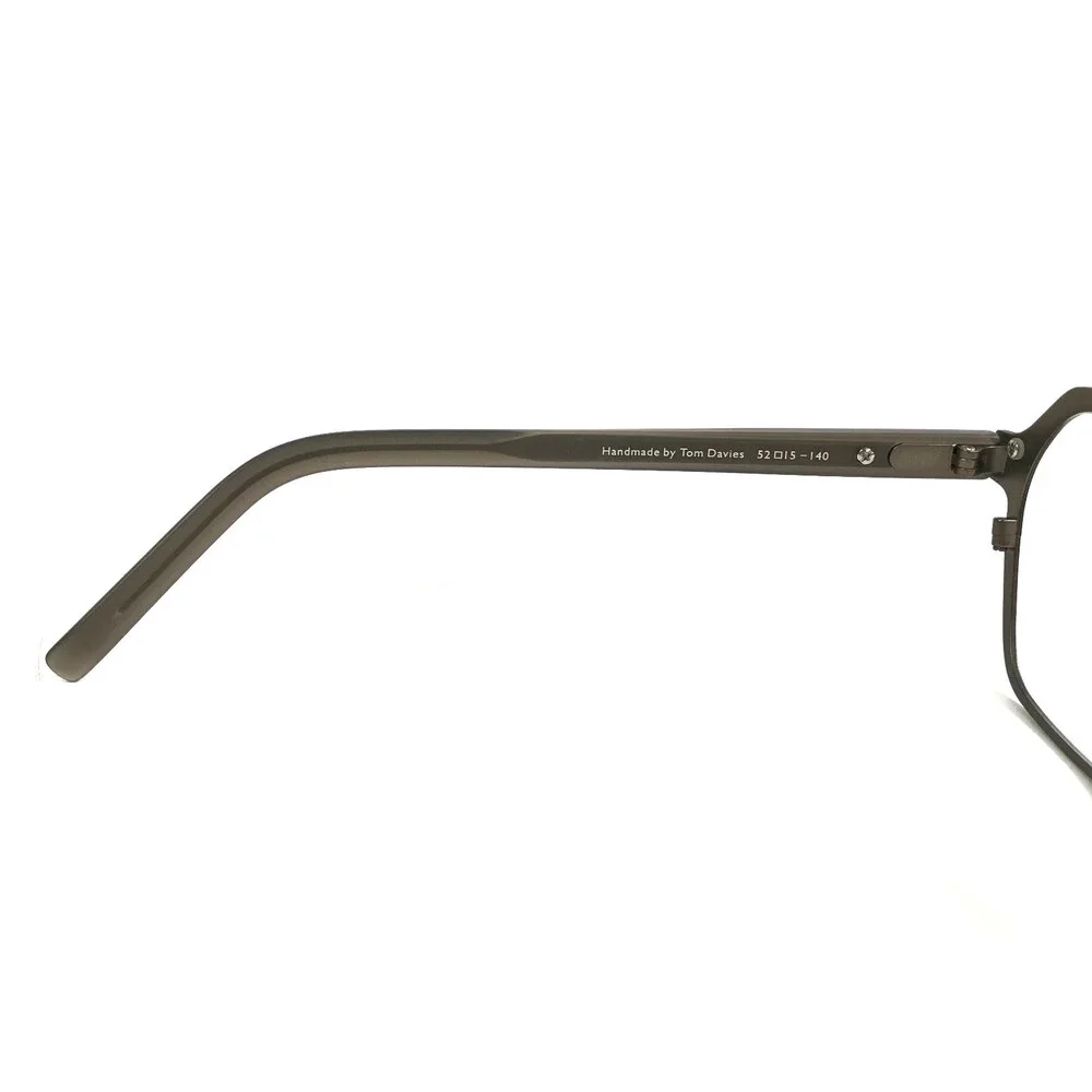 Tom Davies Eyeglasses Frames TD739 Col. 2210 Matte Brown Gray Hexagon 52-15-140